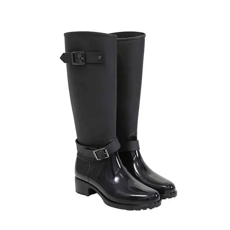 Comemore Rain Shoes High Heel Galoshes Women\'s Waterproof Non Slip Rain Boots Mid Calf Ladies Water Shoe 2023 Botas De Mujer 40