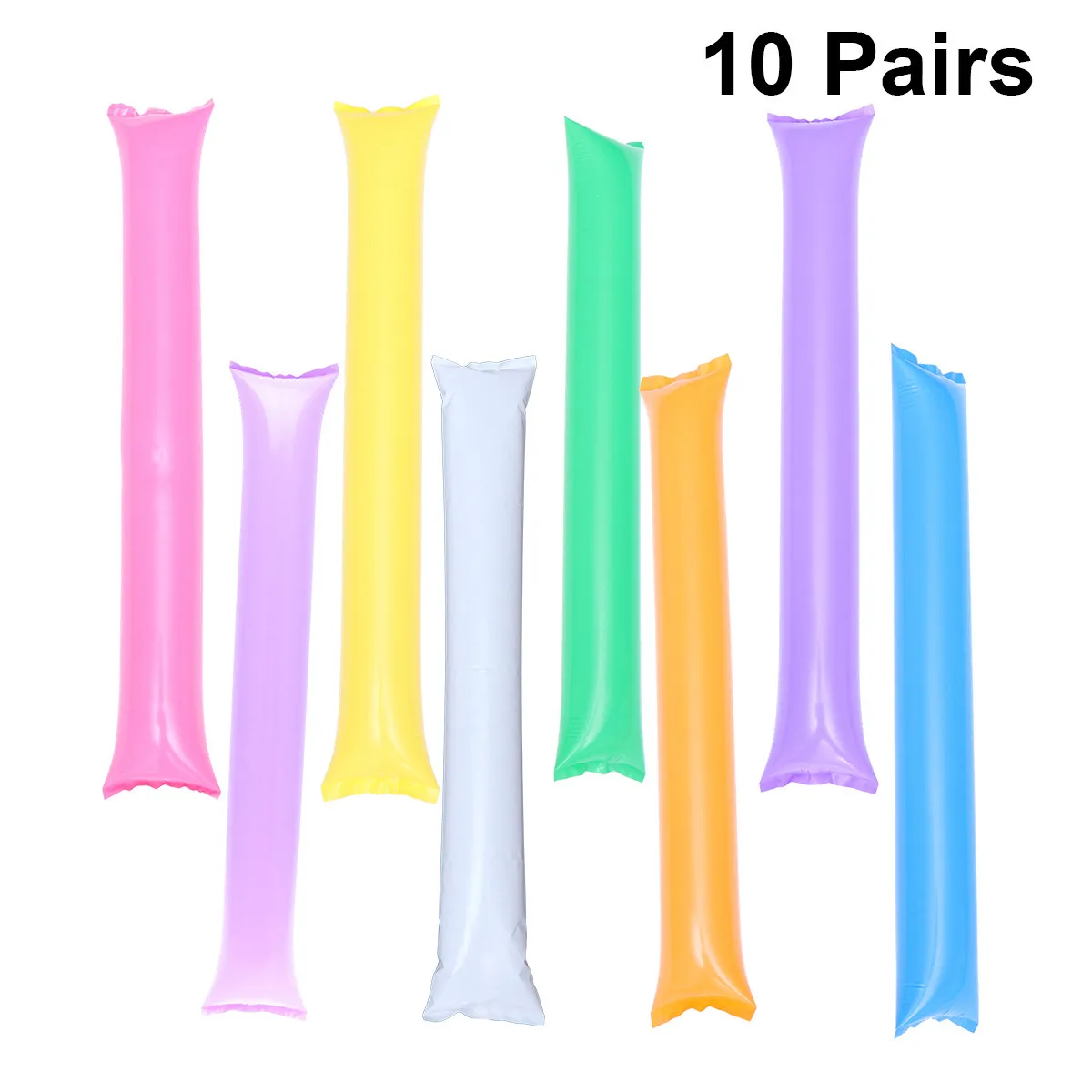 20Pcs Inflatable Sticks Cheering Rods PVC Noisemakers for Game Day Parties Parades Rallies School Crowd
