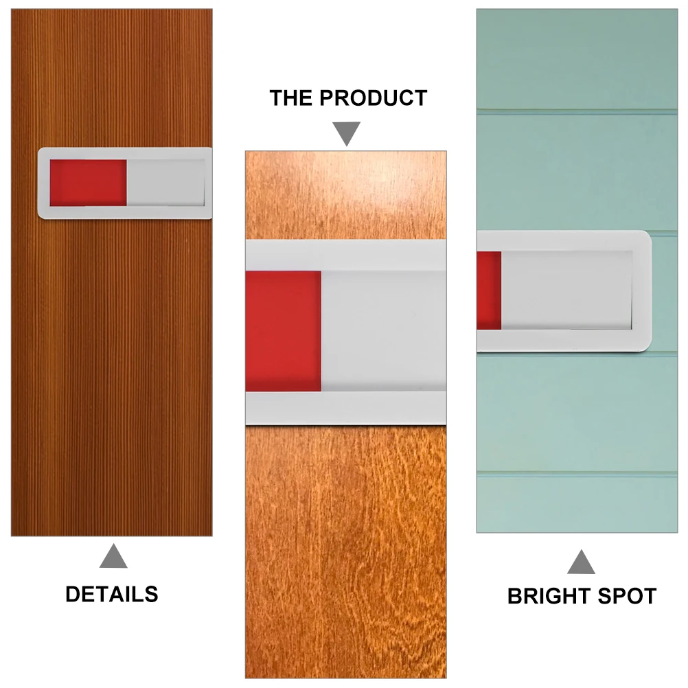 

3pcs White Acrylic Status Switch Signs 4x10cm Privacy Door Indicator Office Conference Room Vacant Occupied Easy Installation