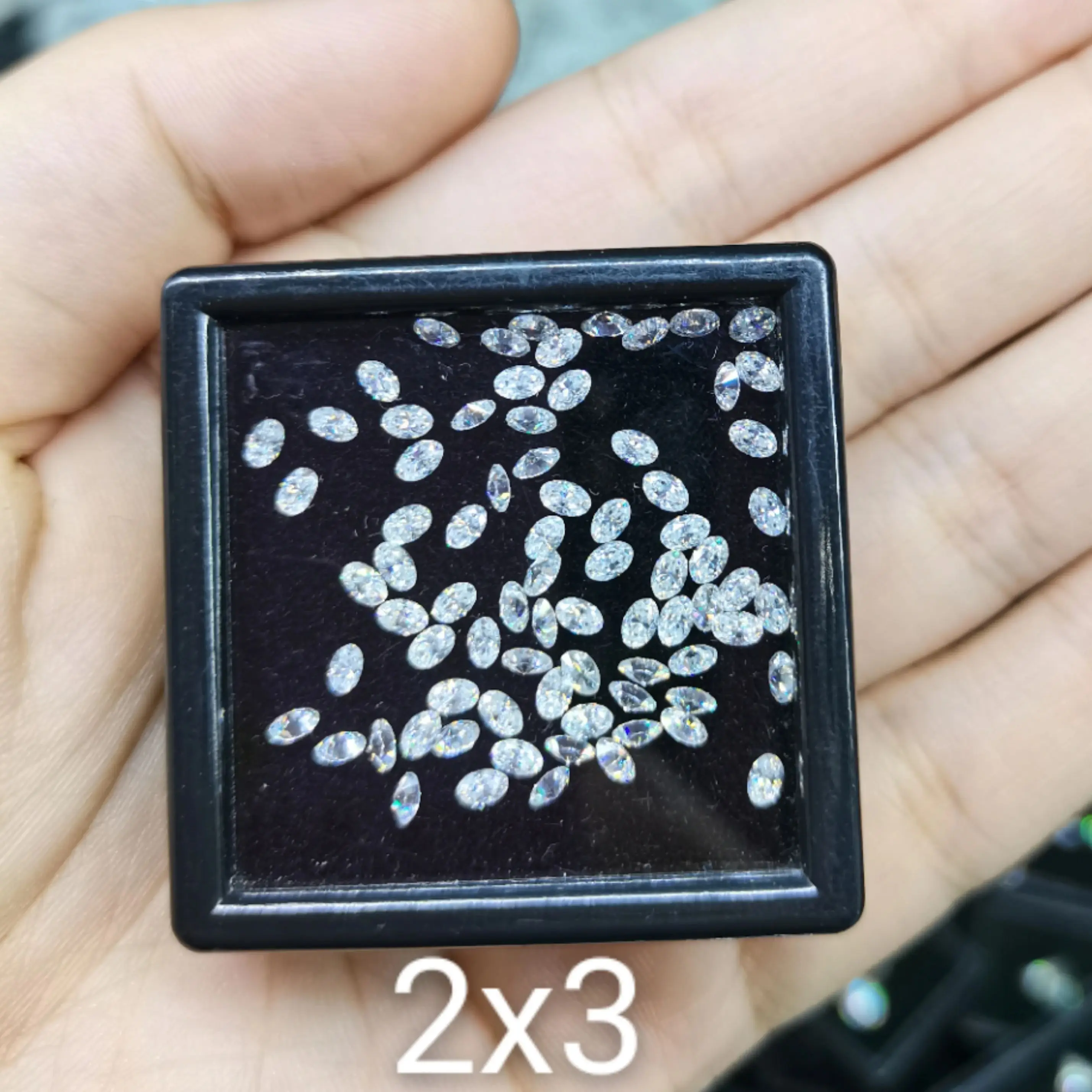 Mini Size 10pcs White Oval Cut Moissanite D VVS1 With GRA Certificated Pass Diamond Tester Pen II for Rings Makingemtone Factory