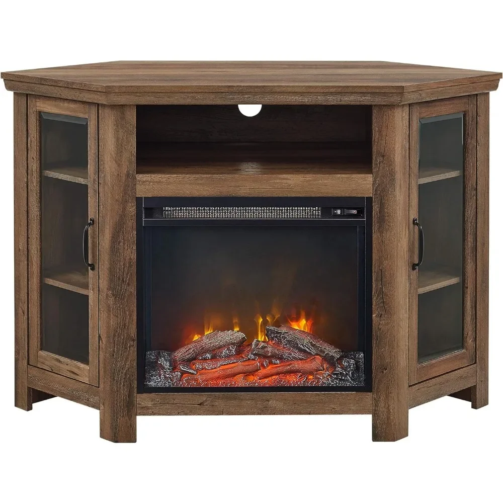 

Alcott Classic Glass Door Fireplace Corner TV Stand for TVs Up to 55 Inches 48 Inch Stove Espresso Freight Free Stoves Heating