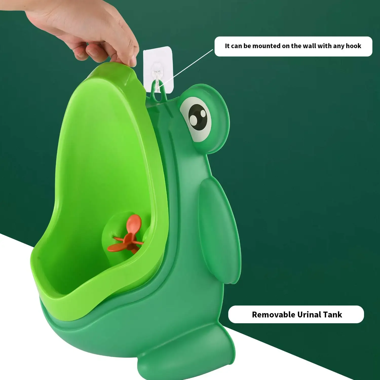 Cute Frog Standing Potty Training Urinal for Boys Toilet with Funny Aiming Target Bathroom Pee Trainer Toilet