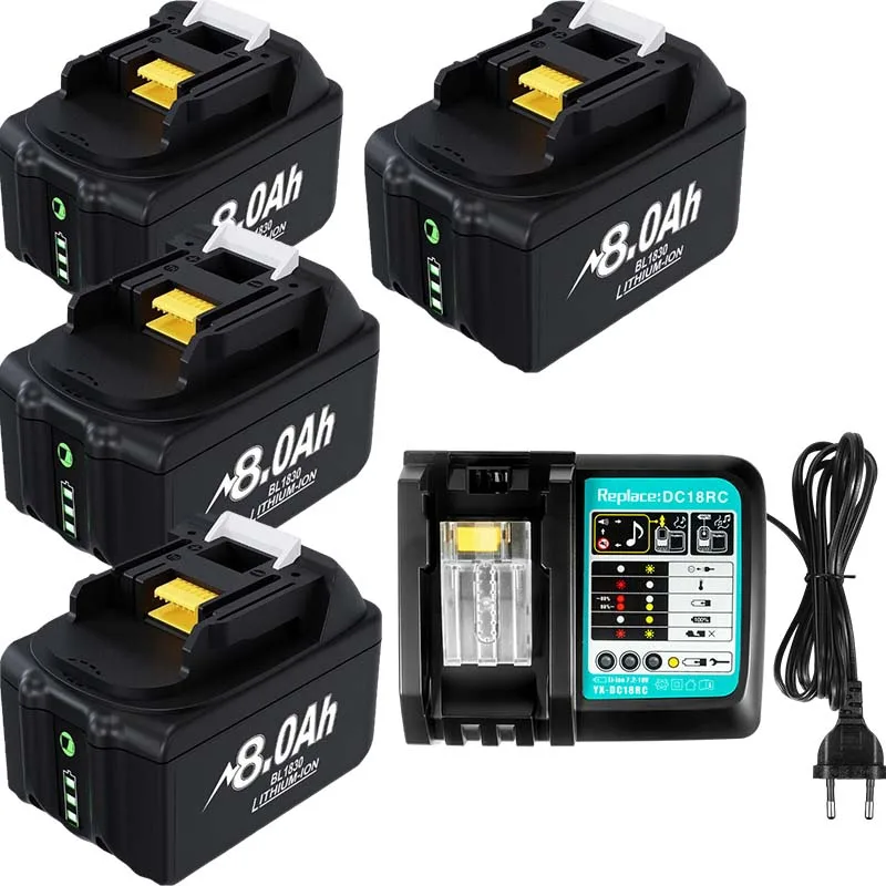 Für Makita 18V Batterie 8000mAh Ersatz Batterie Kompatibel Für Makita BL1830 BL1850 BL1840 BL1840B BL1850B BL1890 Power Tools