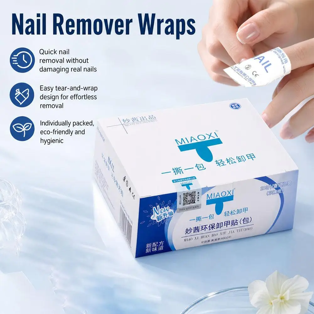 20/30/200Pcs Gel Nail Polish Remover Wraps Portable Cleaner Pads Wet Wipes Foil Pads for DIY Manicure Care Tools