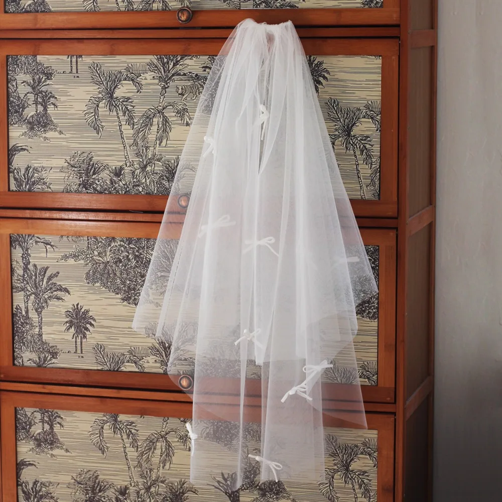 Soft Puffy Tulle Wedding Veil, Double-layer Hair Accessory