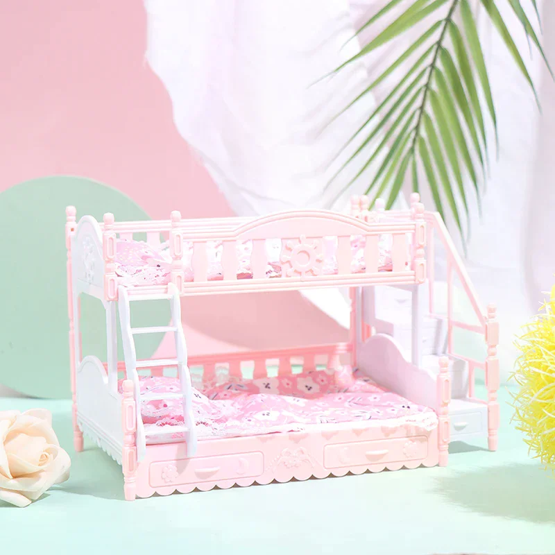 

Мебель для кукол: миниатюрная имитация европейской двуспальной кровати для кукольного домика