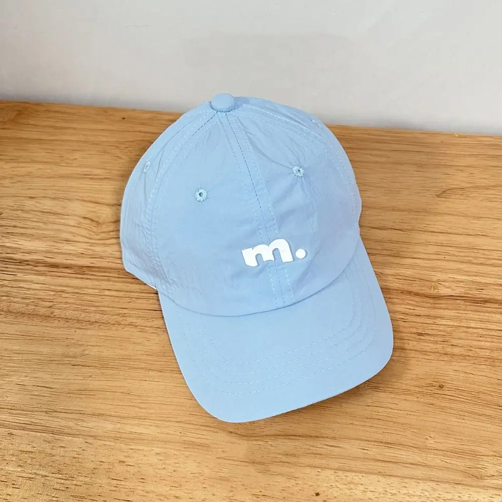 

Letter M Children Baseball Hat Embroiderey Breathable Quick Drying Sun Hat Sunscreen Candy Color Teenagers Peaked Cap Outdoor