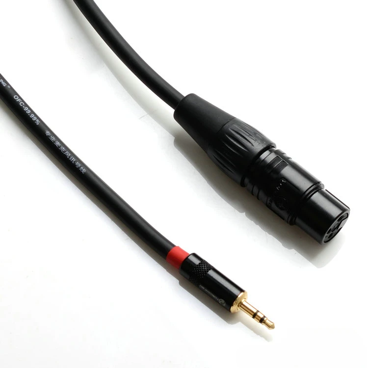 Cannon male female to 3.5 male connector stereo headphone plug small three-core mixer connected to the computer