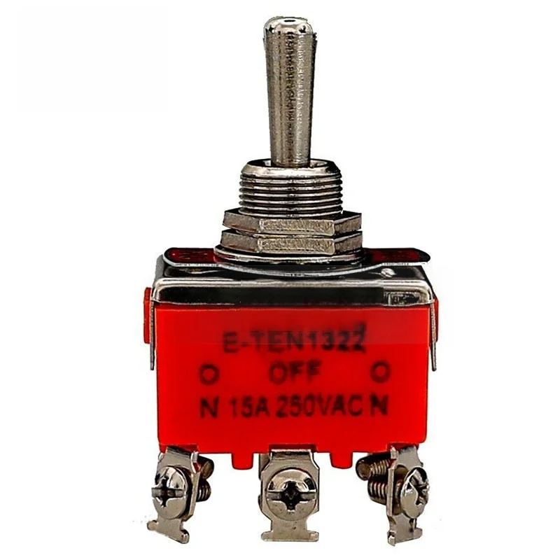 6-Wire Toggle Switch 15A 250V 6 Pin 3 Position E-TEN1322 For Excavator Parts