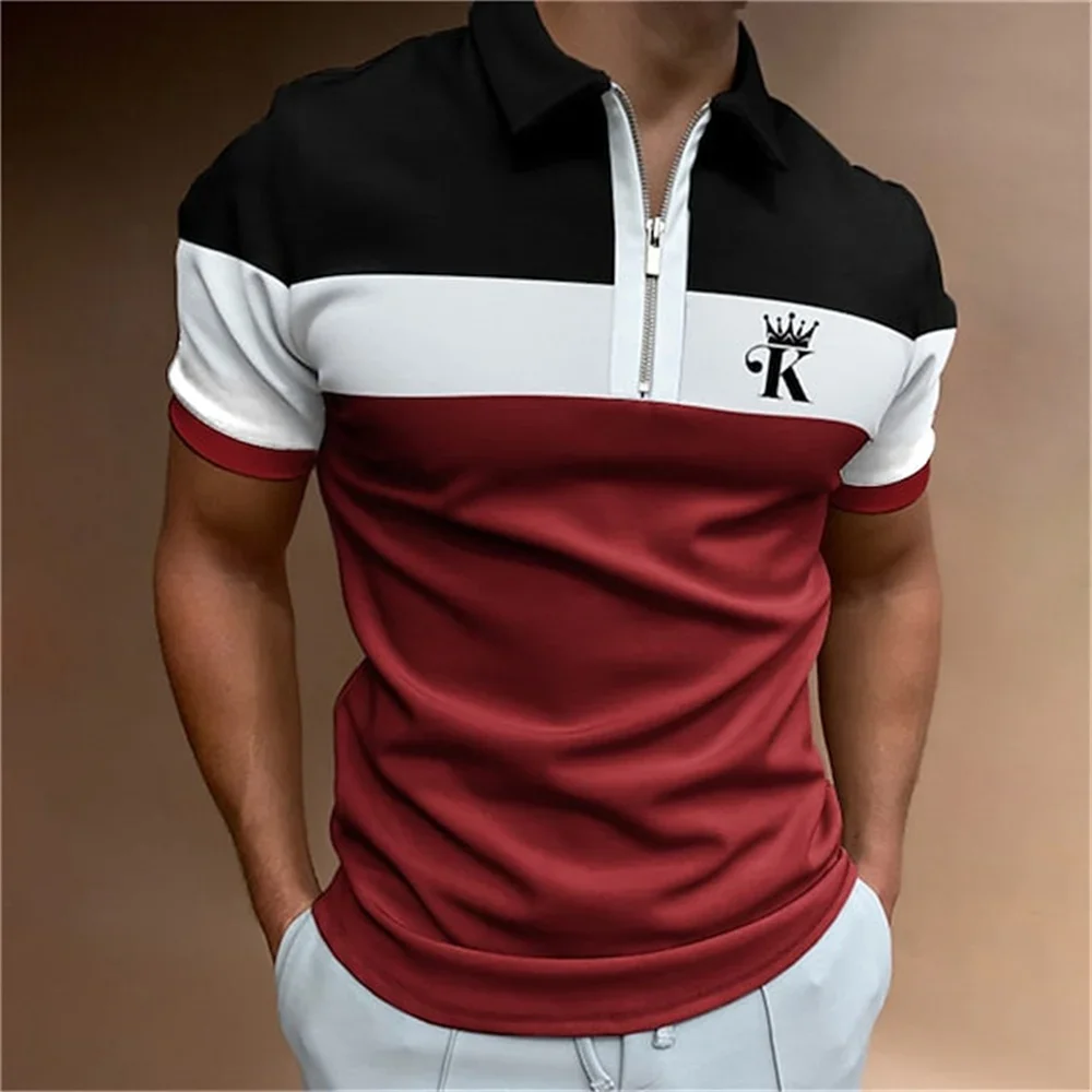 New Men Short Summer Striped Shirt Informal Shirt Business New Fashion Polo Shirt Men's Clothing