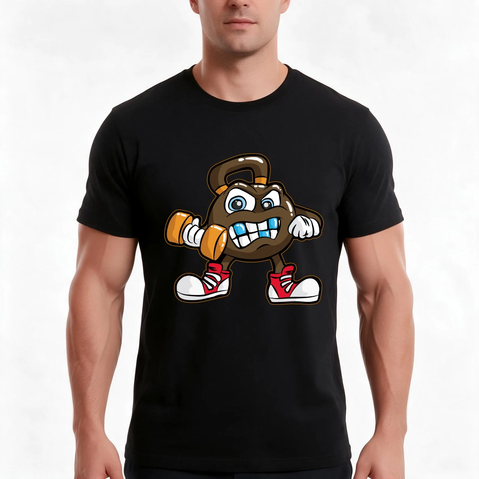 kettleball kettlebell weights dumb-bell barbell T-Shirt Summer Casual Cotton Tee Oversized Streetwear Tops Unisex Men Women