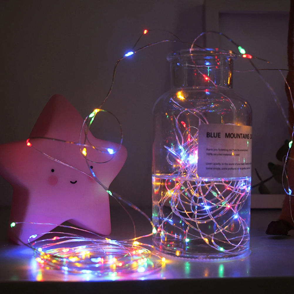 Fairy String Lights, 2/5/10m, Battery Operated String Lights, Indoor Decorative Silver Wire Lights, Lights for Home Party Decor