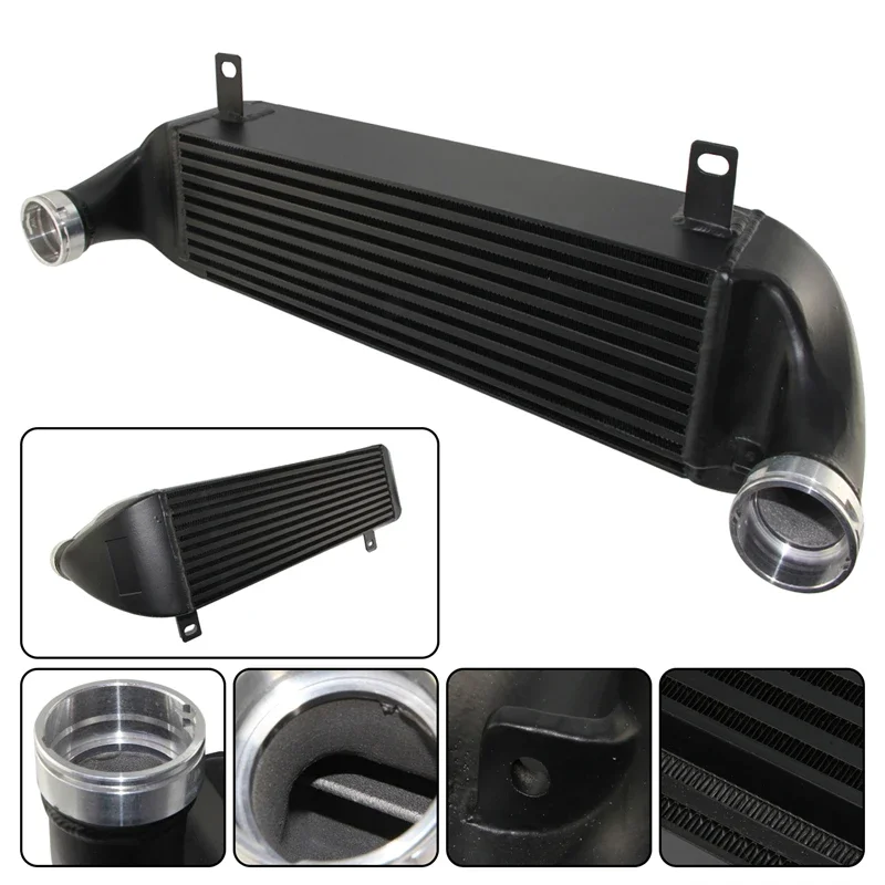 Competição Intercooler Apto para BMW E46, 318d, M47N, 320d, Cd, td, M47N, 330d, Cd, xd, M57N, 2003, desempenho Alumínio, prata, preto