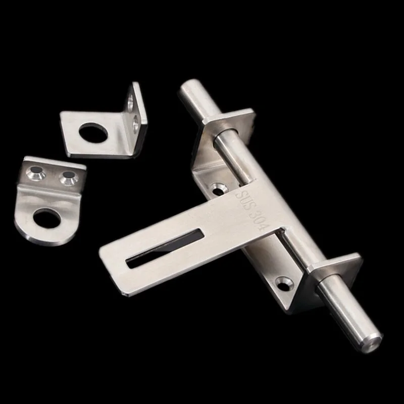 Thickened 304 Stainless Steel Wooden Door Home Entrance Door Bolt Lock Door Catch Door Latch Thickened Anti-theft Door Surface M