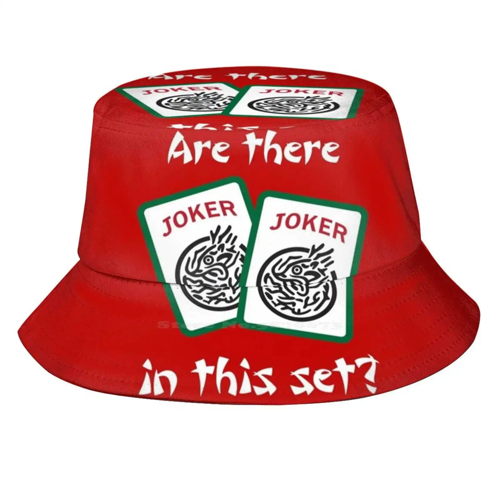 Mahjongg - Are There Jokers In This Set ? Unisex Fashion Women Men Breathable Bucket Hats Mahjongg Mah Jongg Tiles Games Maven