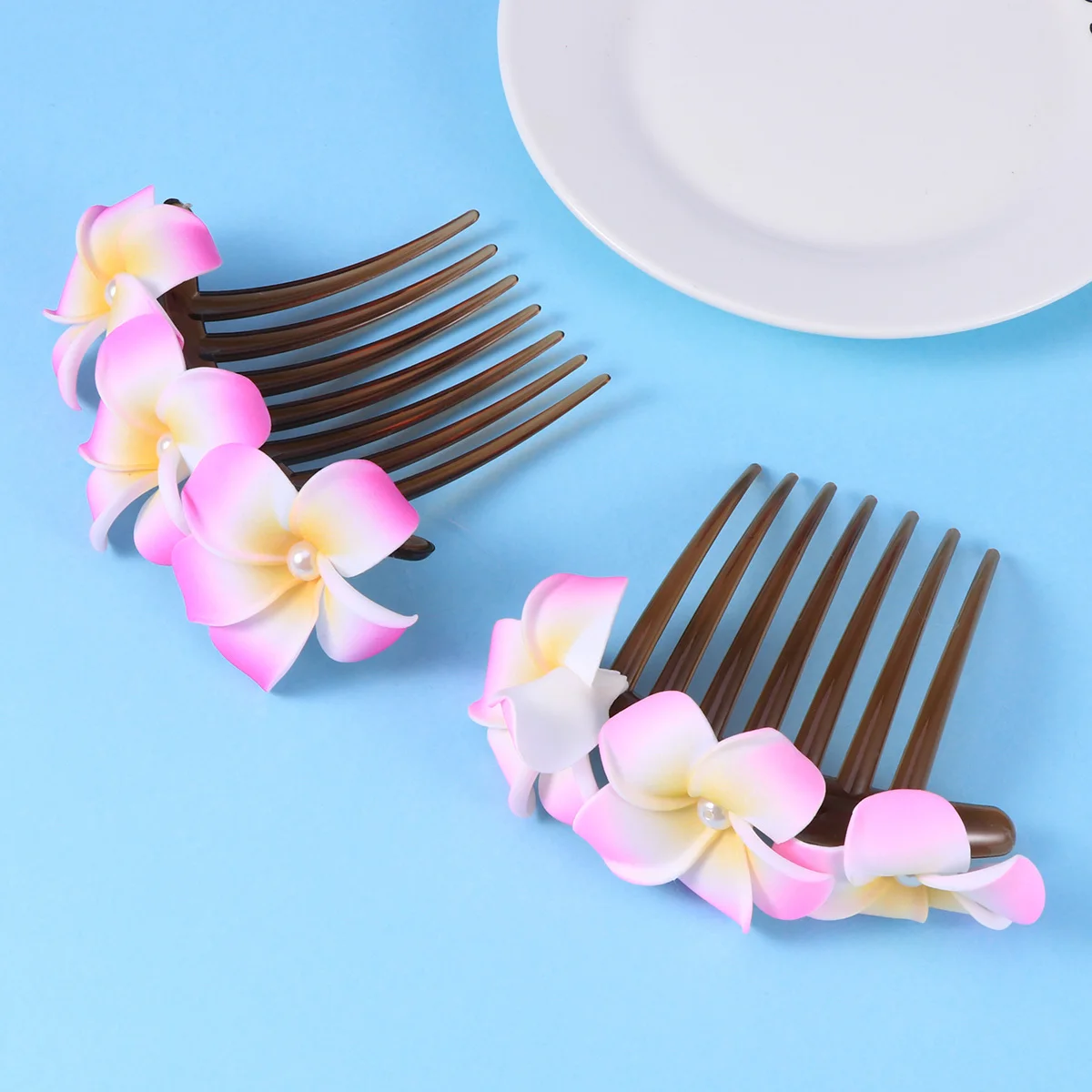 

for Women Pearl Flower Comb Bridesmaid Hair Accessories Artificial Bridal Wedding Clip