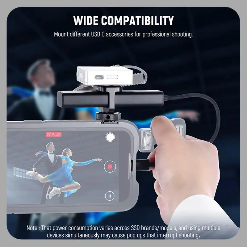 A46U USB C Hub Dock With Cold Shoe Adapter 4 In 1 Multiport Adapter Dongle For Mobile Phone Android PC Laptop