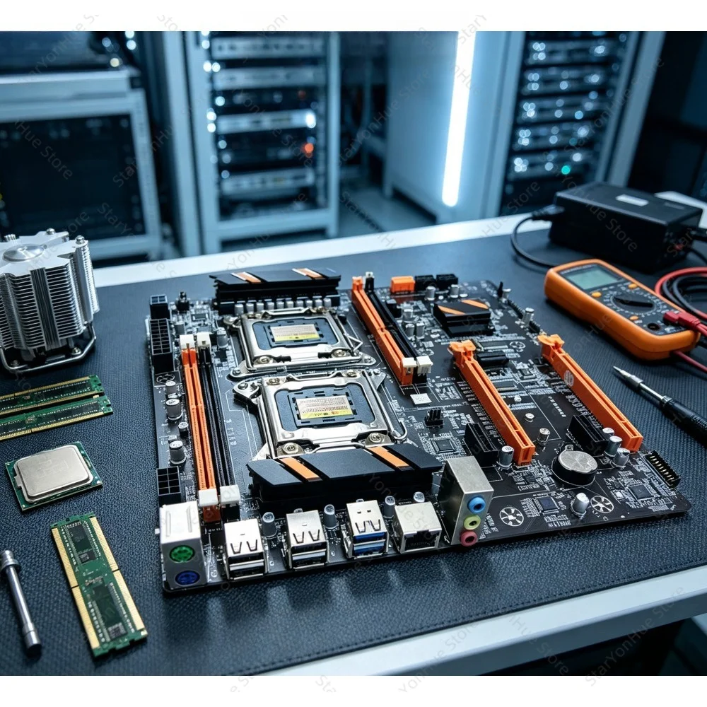 Brand New X79 Dual LGA2011 Motherboard CPU Combo Support DDR3 Server RAM Fit E5-2696 v2 E5-2680 v2 Processor view 3