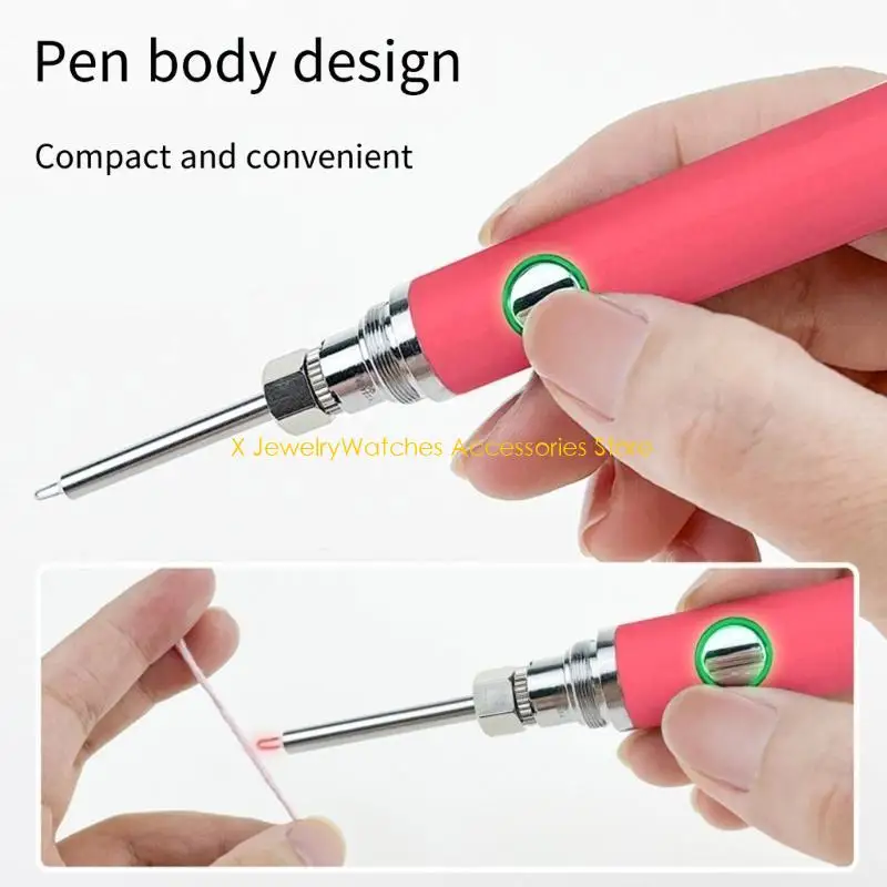 

31KD Practical Wax Pen Wax Thread Burning Pen Wax Carving Pen Jewelry Tool for Detailed Crafting and Jewelry Designing