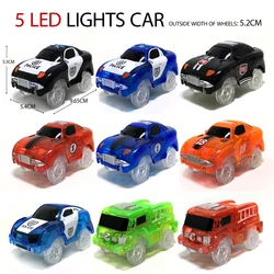 Coche eléctrico con 5 lámparas LED, piezas de juguete, pista de carreras de riel de coche, juguetes educativos para niños, regalos de cumpleaños, L003