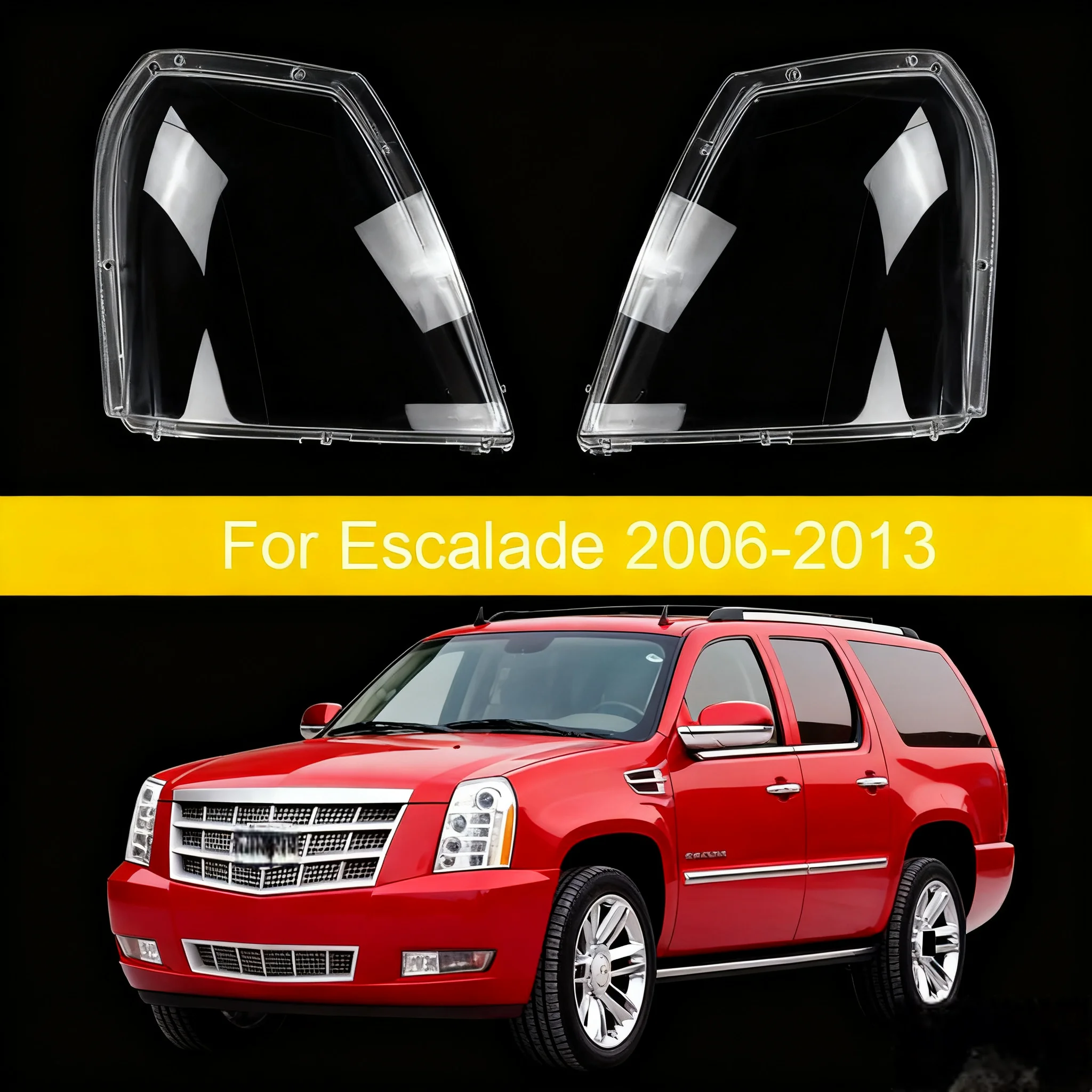 

Прозрачный абажур для фары, стеклянная крышка для Cadillac Escalade 2006, 2007, 2008, 2009, 2010, 2011, 2012, 2013