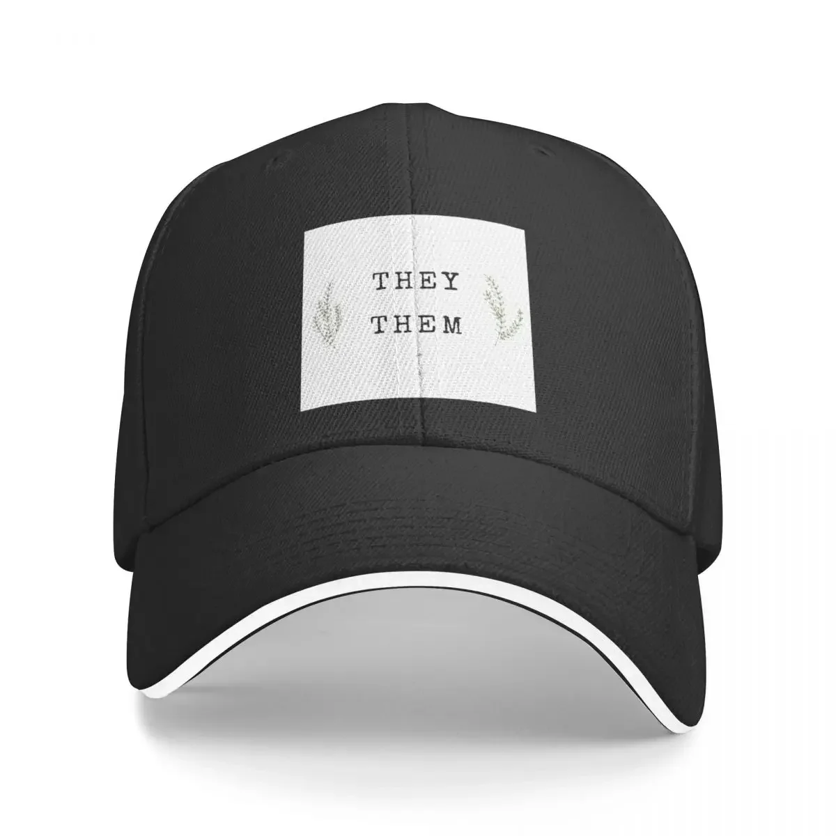 They Them Pronouns (Plant) Baseball Cap Thermal Visor black Rave Golf Women Men's