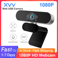 Xiaovv 1080P Webcam With Microphone 150° Wide Angle USB HD Digital Web Camera Laptop Computer Webcast  Zoom YouTube