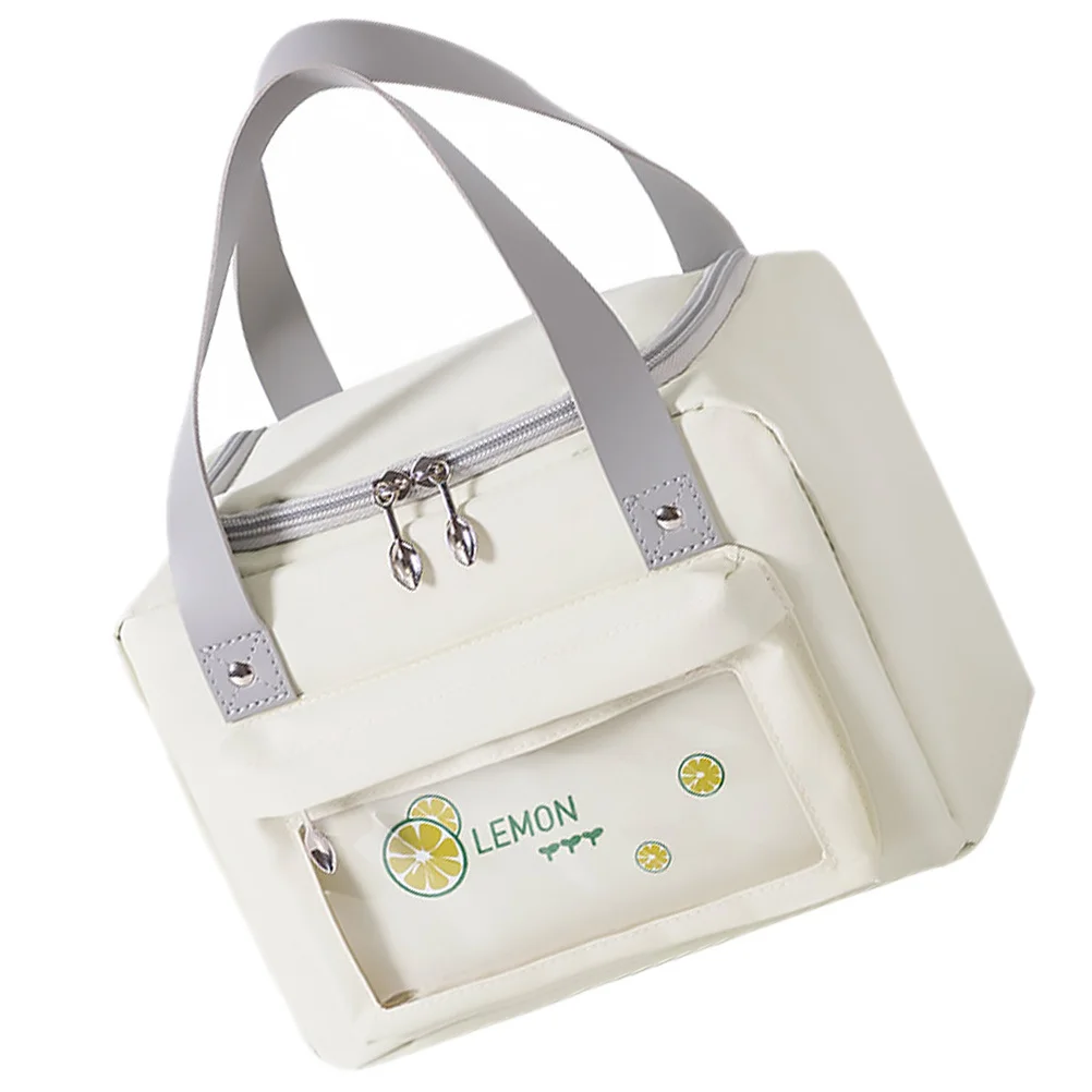 

Insulated Lunch Bag Oxford Cloth Waterproof Portable Food Storage Pouch Aluminum Film Thermal Tote For Bento Box Picnic Reusable