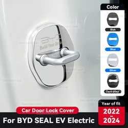 For BYD SEAL EV Electric 2022-2024 Car Door Lock Protection Cover Anti rust Stainless Steel Auto interior Decoration Accessories