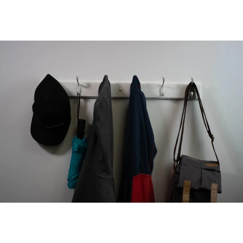 6-Hook 27 In. Hook Board With 45 Lb Working Capacity, White