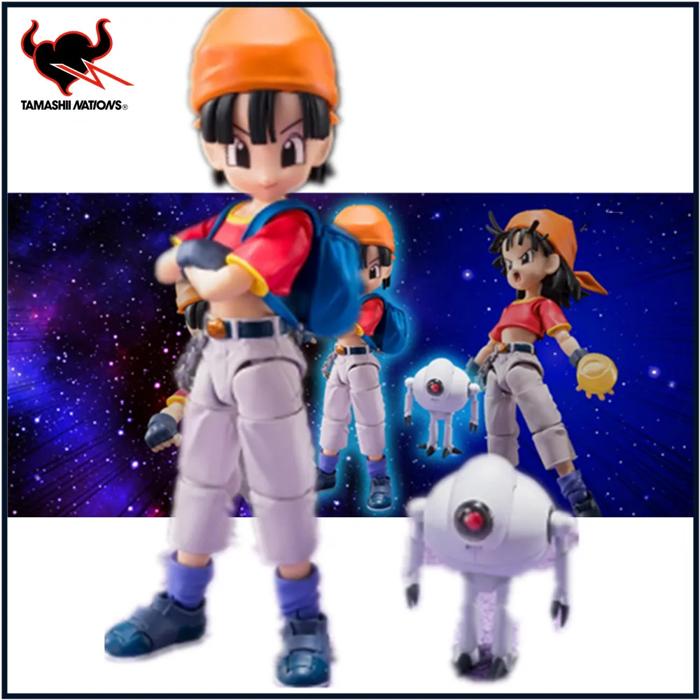 Stock Original Anime Dragon Ball Z S.H.Figuarts PAN & GILL Action Figure PVC DBZ SHF Toys Doll Model Collection 9CM