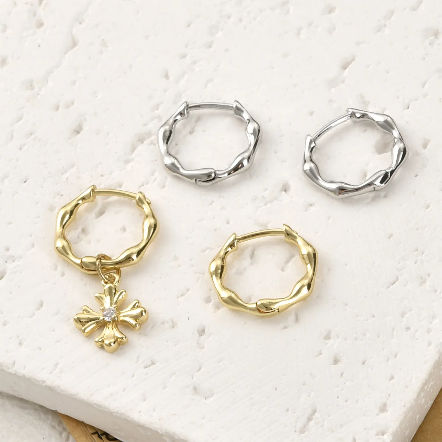 

Медные серьги с покрытием под 14-каратное золото, осенне-зимние, в стиле ретро, с необычным круглым дизайном, аксессуары для самостоятельного изготовления серег