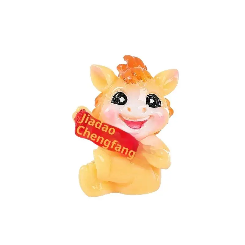 1/2 Buah Ornamen Maskot Kuda Zodiak Resin Mirip Asli Tahun Kuda 2026 Figur Dekoratif Miniatur Kuda Cina