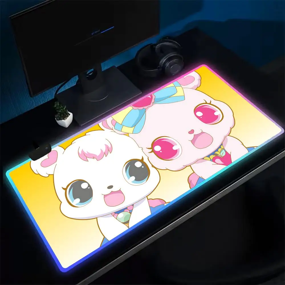

GAME Jewelpet Mouse Pad Anime Gaming Mouse Pad LED Table Pads Backlit Rubber Desktop XXL RGB Desk Mats