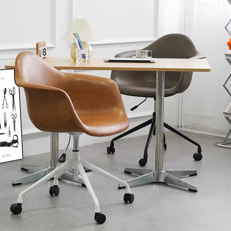 Lifting computer chair rotating office chair office conference table staff meeting chair retro industrial leather chair