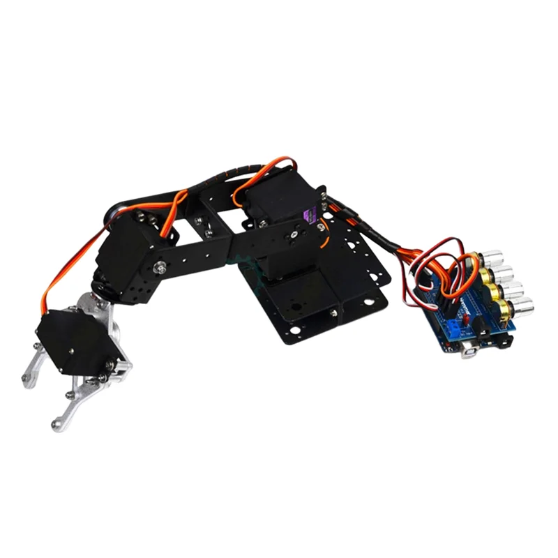AM-SNAM5300 Robot giocattolo fai da te con quattro bracci robotici gratuiti in metallo assemblato 4Dof per kit