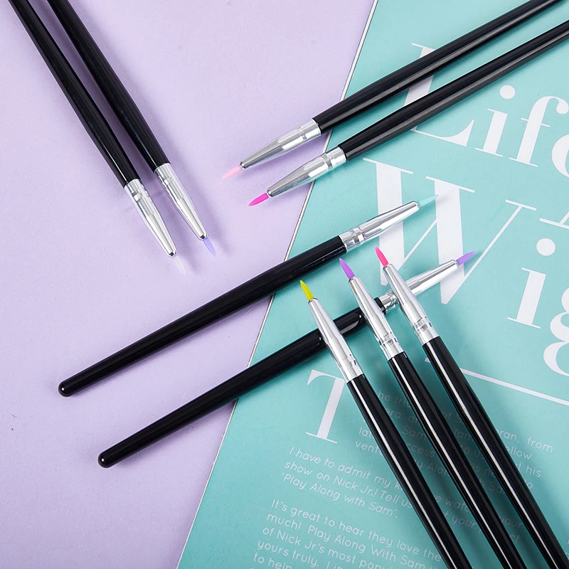 Brochas de maquillaje de silicona, delineador de ojos, herramientas de maquillaje, arte de uñas, pincel de uñas DIY, pincel Facial, pincel de maquillaje de belleza