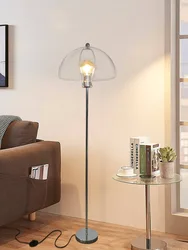 Retro Acrylic Floor Lamp Creative Design Colorful Lampshade Stand Light Nordic Floor Lamp Coffee Table Living Room Led Lights