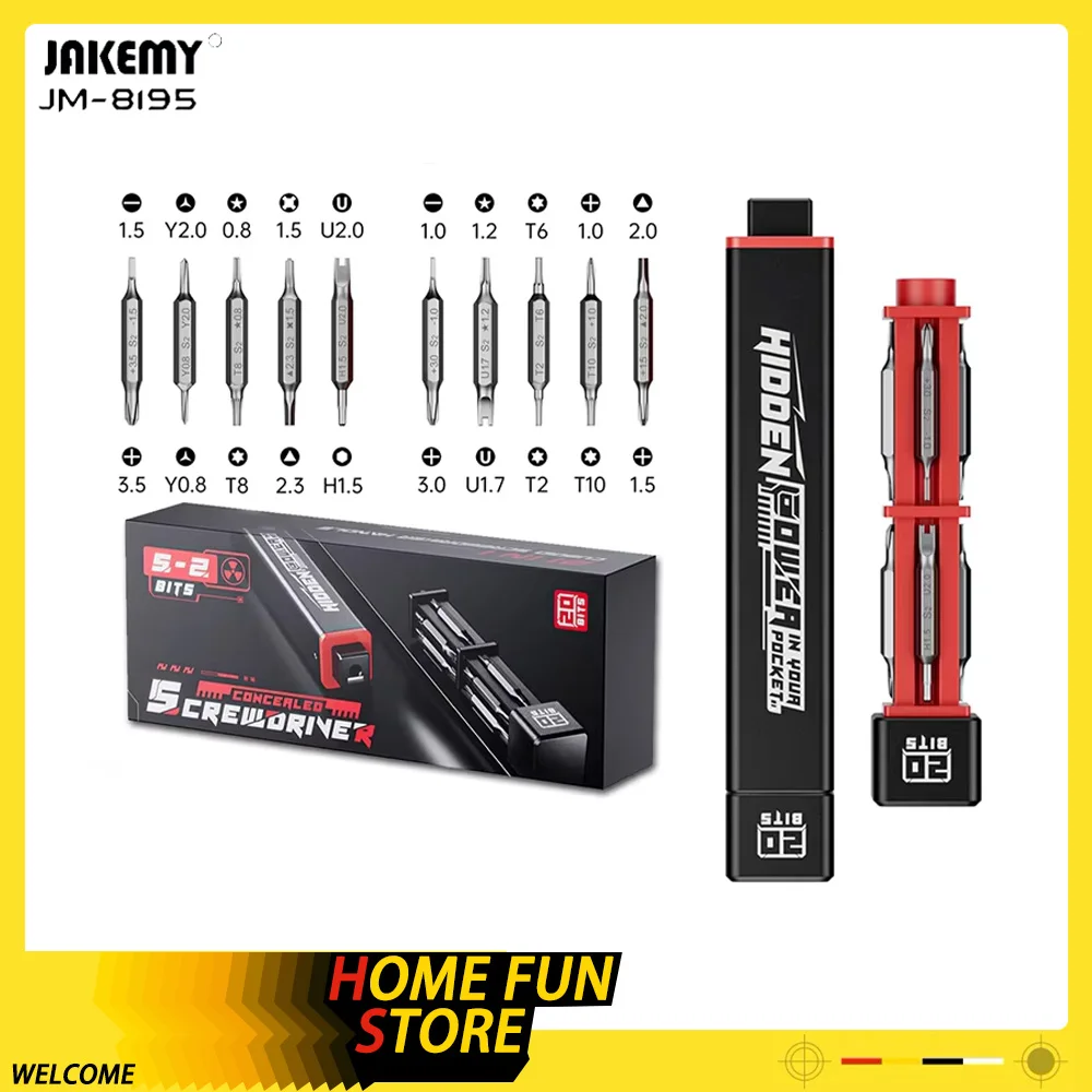 Jakemy JM-8195 21 in 1 Screwdriver Kit Multi-Bit Precision Screwdriver Sets Phillips Screwdriver For Home Daily Repair Hand Tool