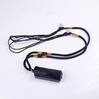 Natural Black Tourmaline Stone Pendant Necklace Fashion Healing Repair Crystal Gem Specimen Accessories Men and Women Jewelry