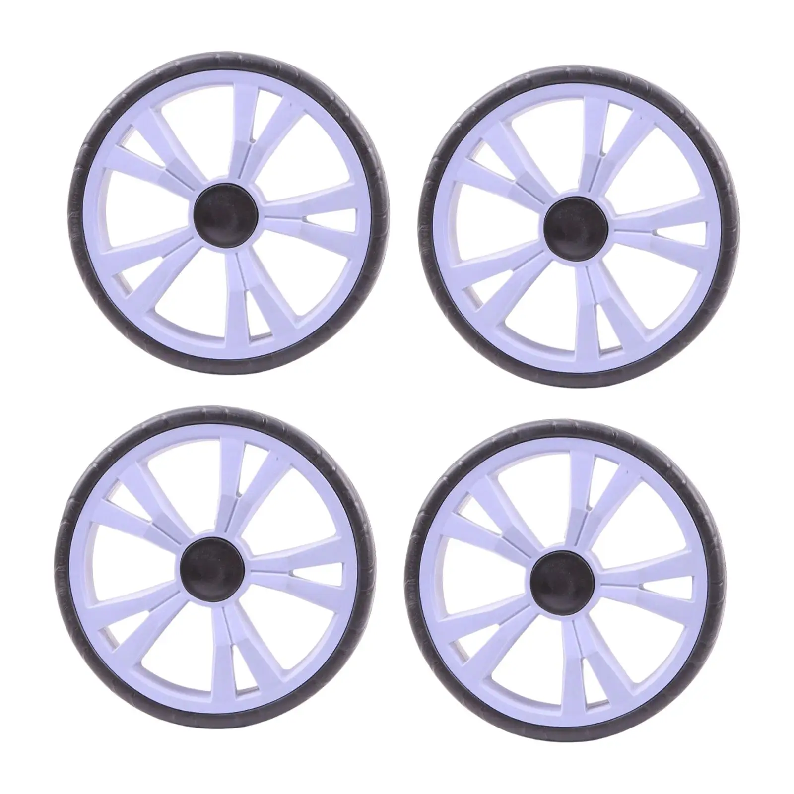 Double Bearing Silent Shopping Cart Replacement Wheels Rolling Roller Sturdy PP EVA Parts for Supermarket Trolley