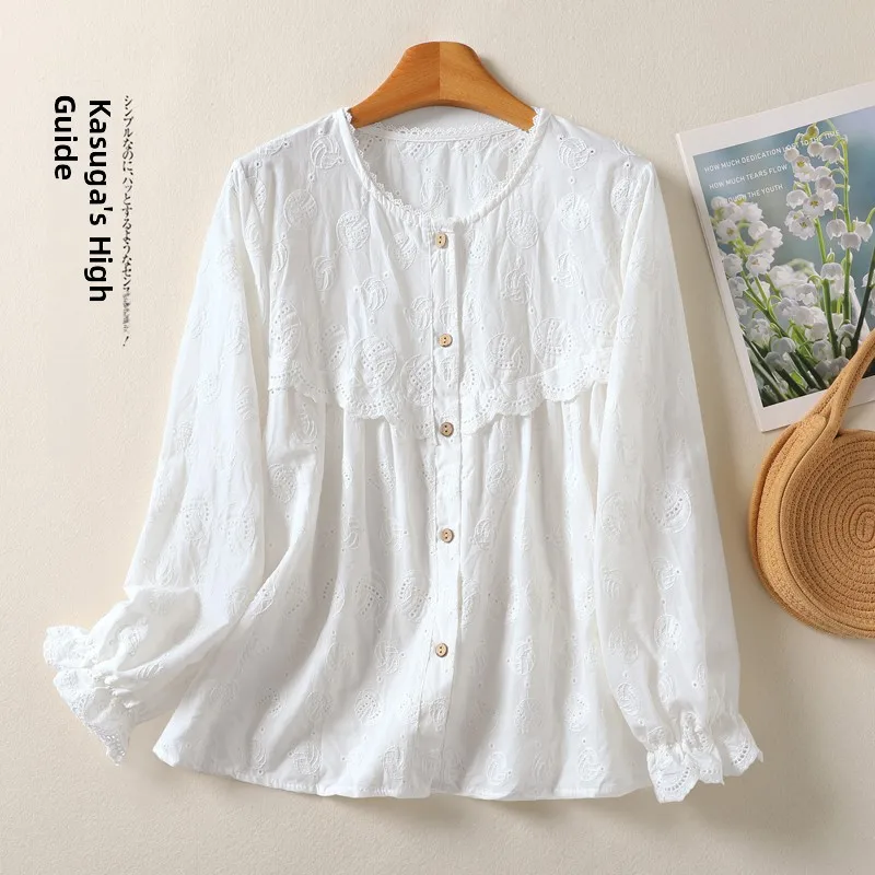 Retro bordado redondo ne irt primavera outono novo sle high-end sino sve cabeça sobre saltos idade-defng pequeno irt