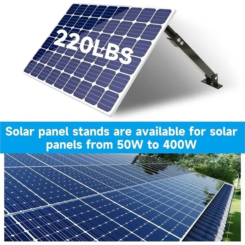 ABUG-Easy Assembly Aluminum Alloy Solar Panel For Flat Surface Roof RV Boat Off-Grid (Mount Only
