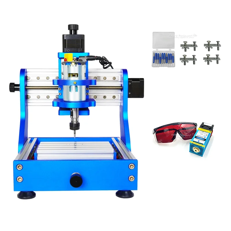 Assembled pack square rail diy mini CNC 1310 PRO 2 in 1 desktop pvc candle cnc router cnc Milling Machine  cutting machine