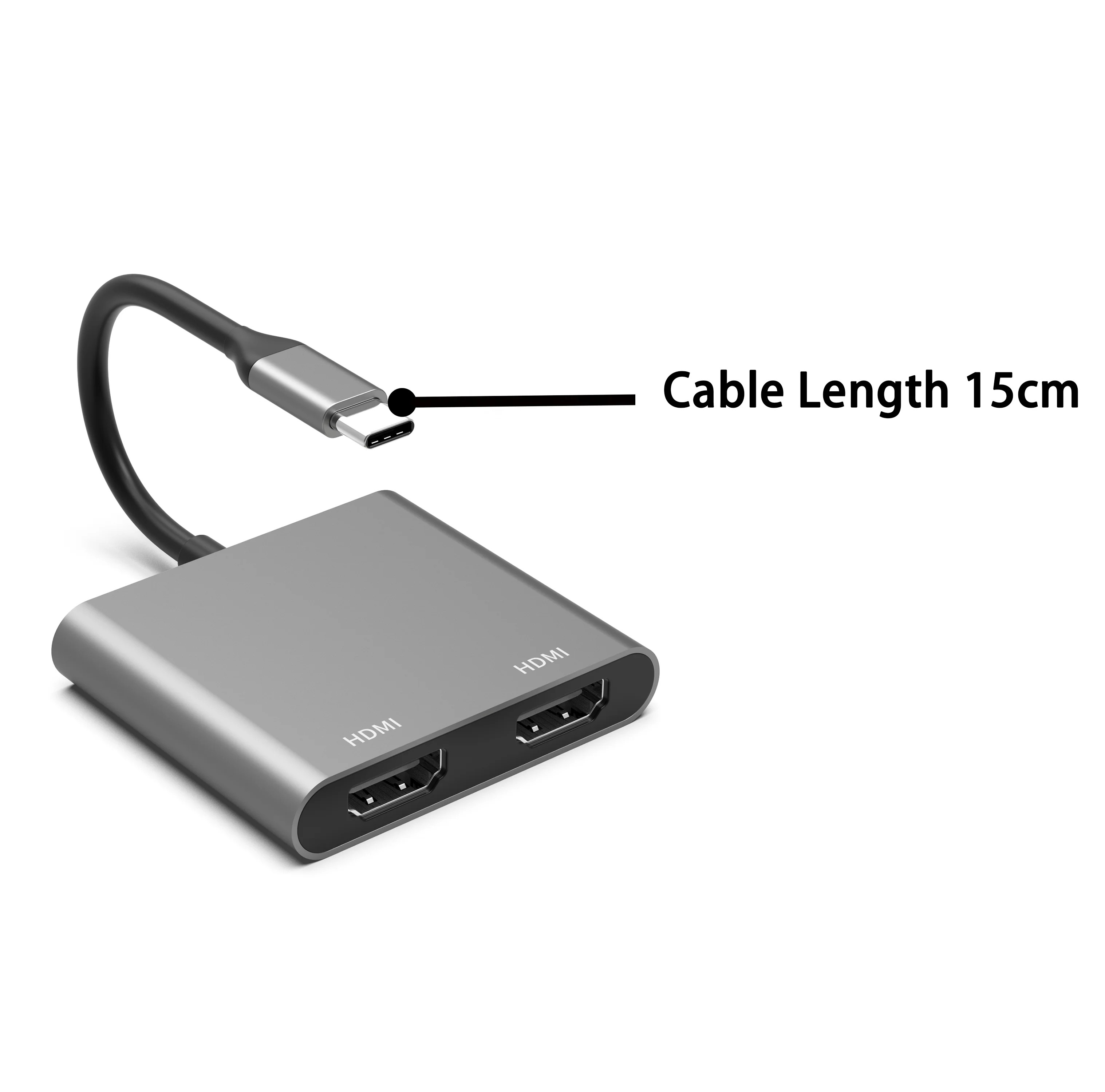 Portable 2 in 1 Usb c to 4K HD Adapter Type C Hub for NEW MacBook/MacBook Pro/MacBook Air/LenovoYoga/Dell