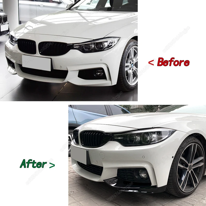 

2 шт. для BMW F32 F33 F36 4 серии 420i 425i 430i 440i M440i 420d 2014-2020 M-Sport: сплиттеры переднего бампера, тюнинг-комплект