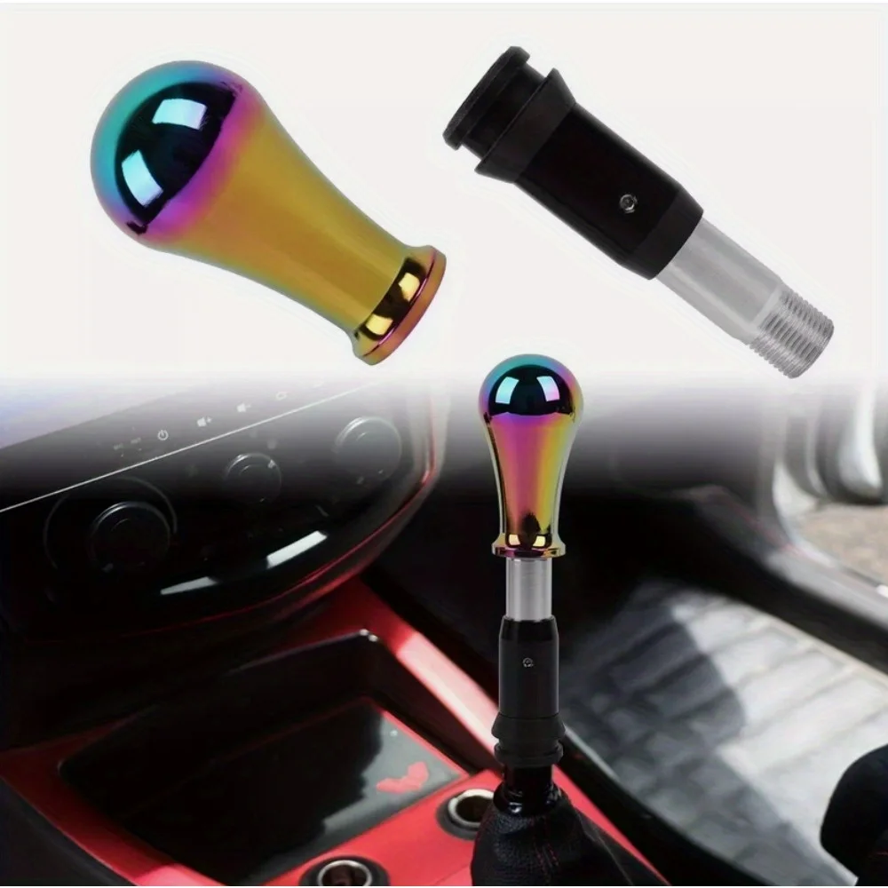 

Universal Neo Chrome Aluminum Racing Automatic Gear Shift Knob Shifter Extend
