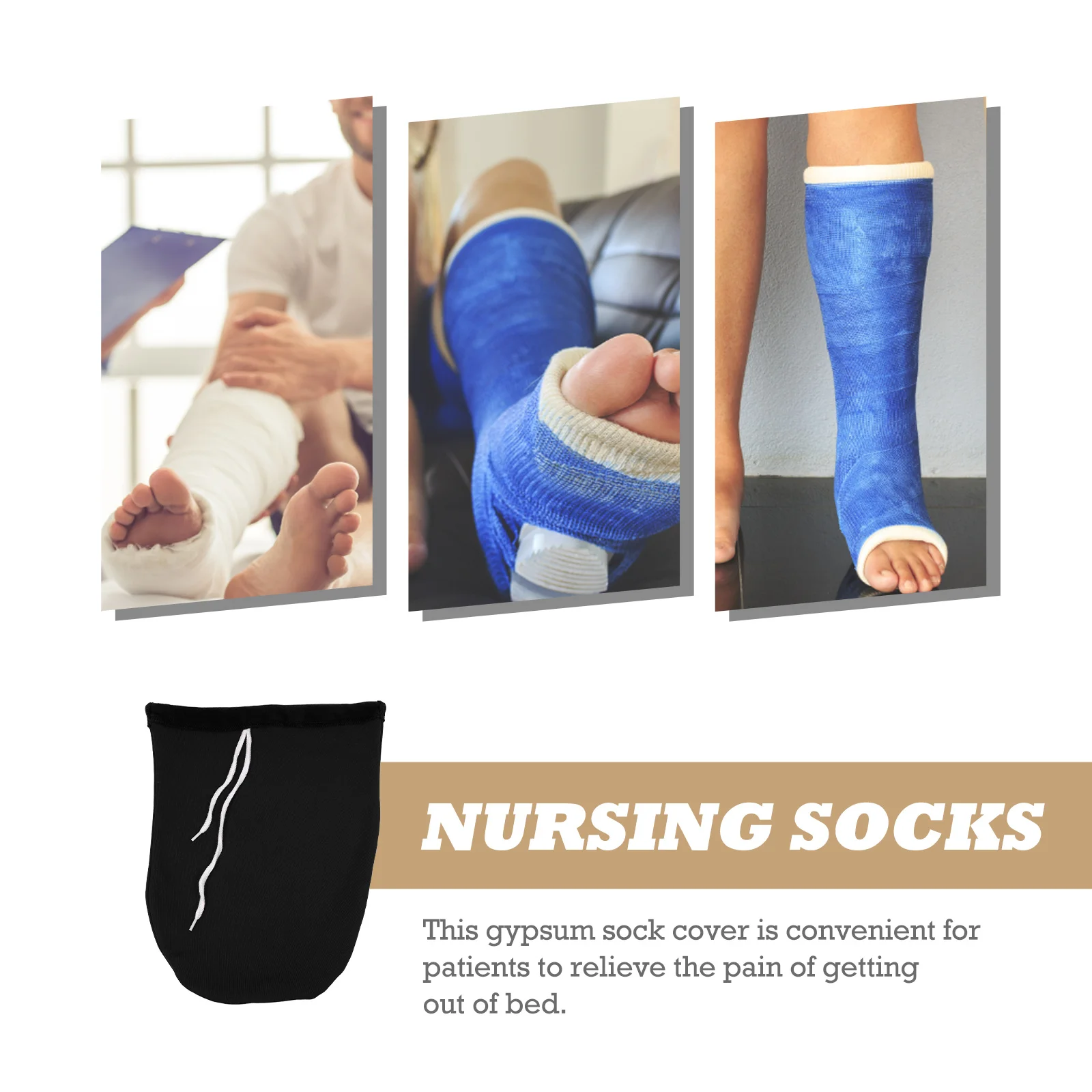 

Носки для ухода за ногами, теплые гипсовые носки, хлопковые дышащие свободные носки для мужчин, защитные носки для ног послеоперационного периода