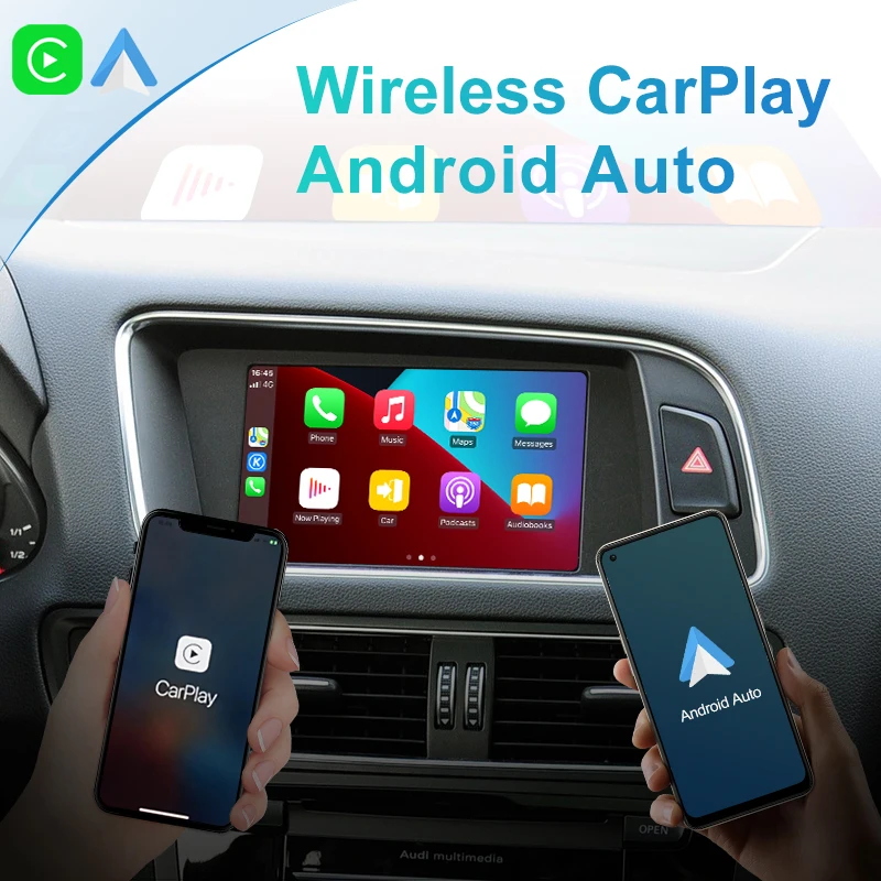 Draadloze Apple Carplay Voor Audi Q5 Mmi 2G Mmi 3G 2010-2018 Auto Spelen Android Auto Spiegel Link Vooraanzicht Camera Achteruit Camera