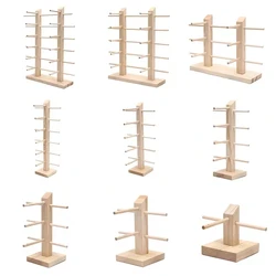 Wood Sunglass Display Stands Jewelry 2~6 Layers Multi Eyeglasses Show Rack Shelf Storage Organizer Holder Jewelry Display Rack